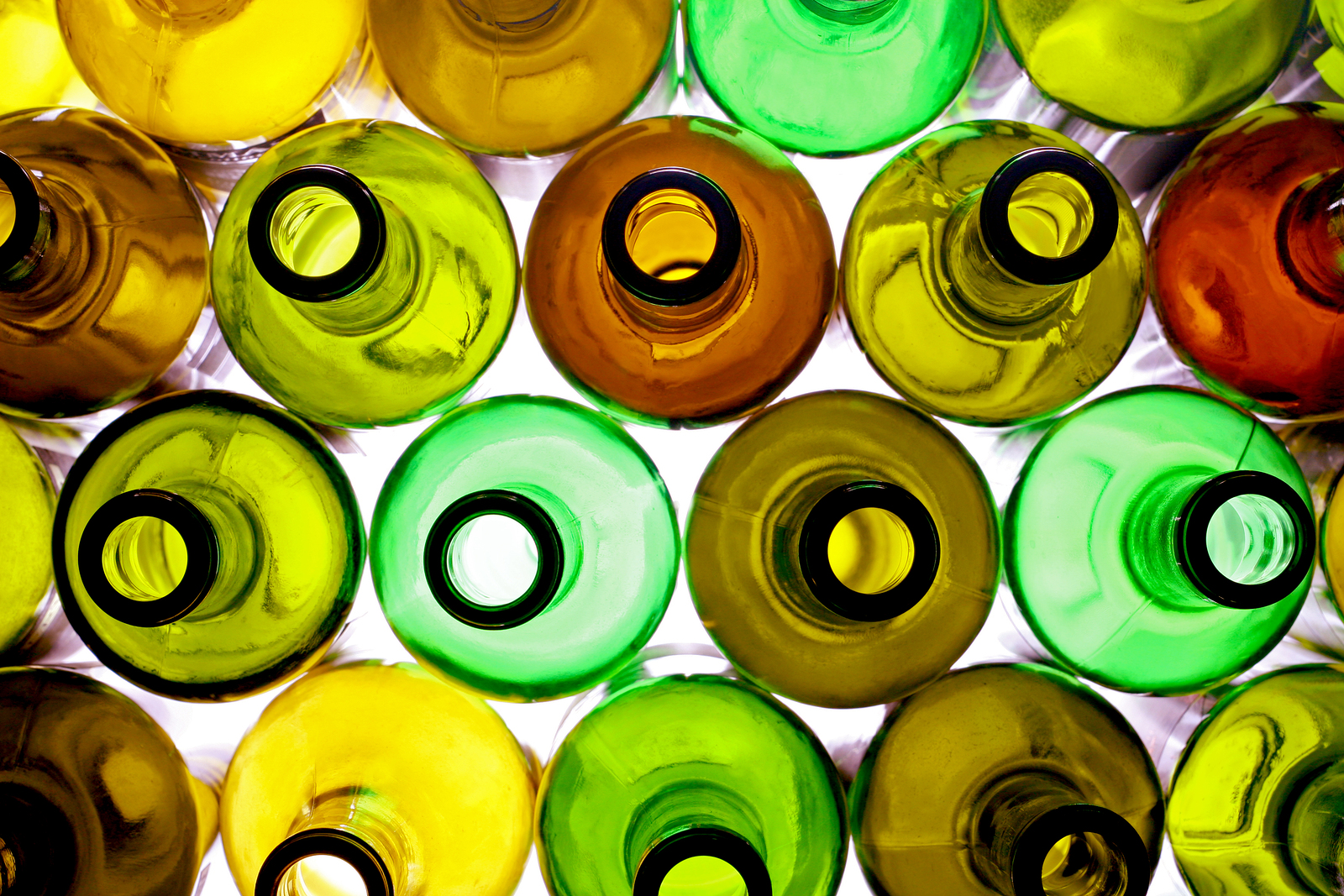 Colorful Wine Bottles